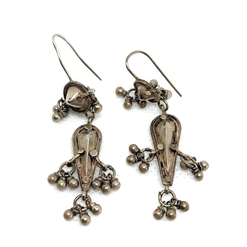 Vintage Tibetan Silver Handmade in India earrings-